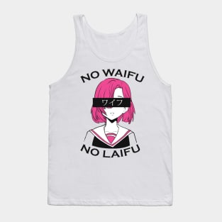 No Waifu No Laifu Anime Design Tank Top